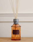 Vintage Leather Reed Diffuser on wooden console