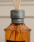 Vintage Leather Reed Diffuser close up of neck
