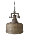 Small rattan pendant light product image.