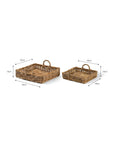 Nancy Natural Woven Tray - Set of 2
