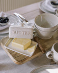 St Ives Embossed Butter Dish