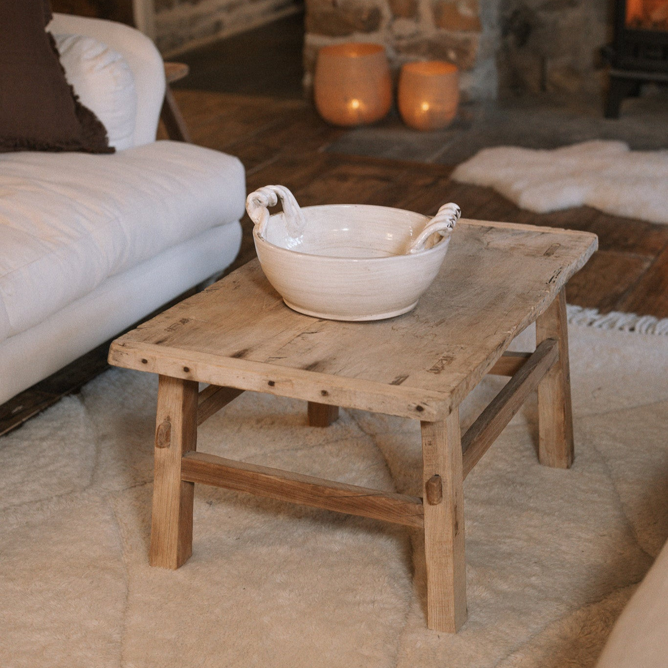 Cartmel Reclaimed Wood Coffee Table – Silver Mushroom