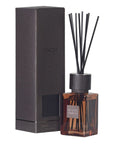 Amber mini reed diffuser with presentation box.
