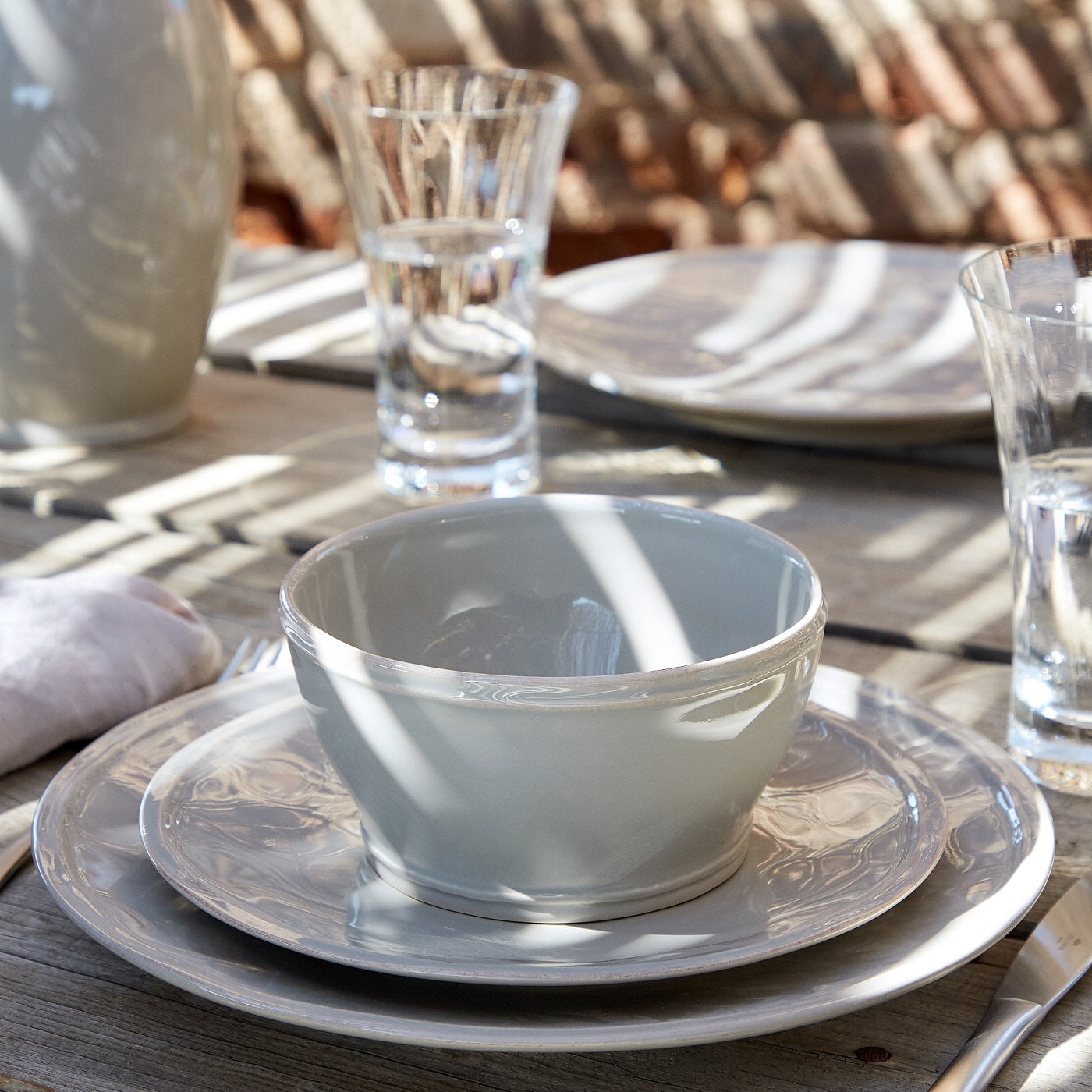 St Ives Dinner Plates Set of 4 Silver Mushroom
