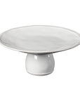 Pearly white footed cake plate.