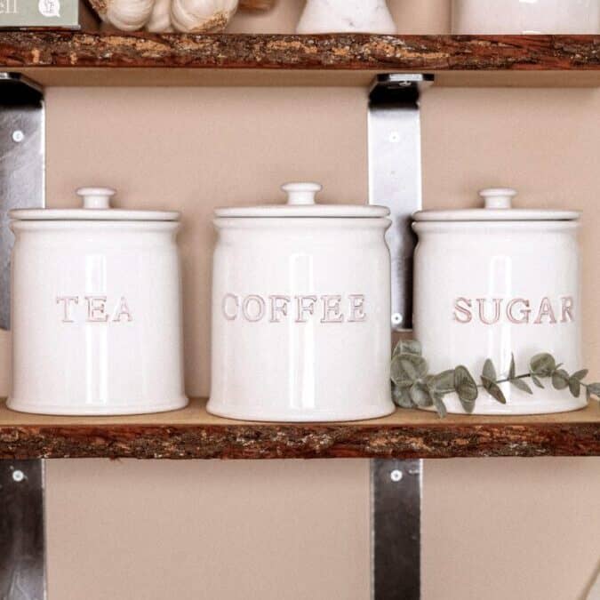 St Ives Ceramic Tea Coffee Sugar Canisters - Main Image