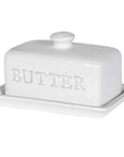 ceramic embossed Butter Dish