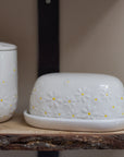 Daisy Embossed Butter Dish
