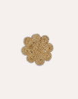 Jute flower jute coaster on a white background