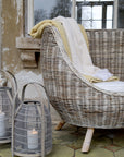 Rattan outdoor armchair.