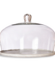 Marble and glass cake dome product image.