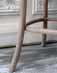 The legs of wicker bar stools.