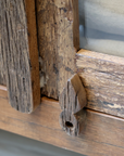 Reclaimed Wooden Cabinet with glass doors.