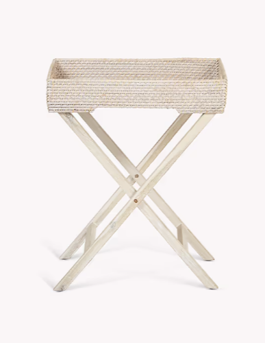 Rattan tray table product image.