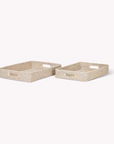 Rattan tray set product image.