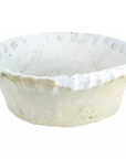 Margot Whitestone Terracotta Planter - Pie Crust Rim