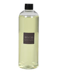 Reed diffuser refill bottle with brown label.