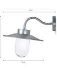 Shirley Outdoor Wall Light - Galvanised Steel