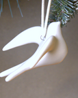 White Ceramic Swallow Christmas Tree Decoration