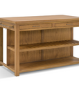 Wooden kitchen island product image.