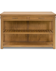 Wooden kitchen island product image.