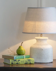 Stoneware Lamp Bella With Cream Shade