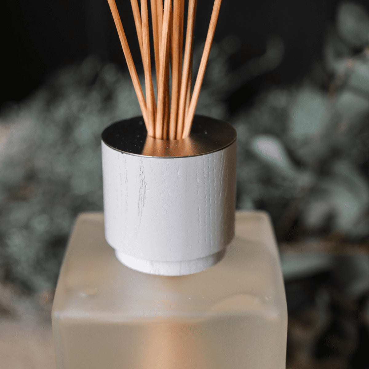 Sences Alang Alang White Extra Large Reed Diffuser neck and reed close up 