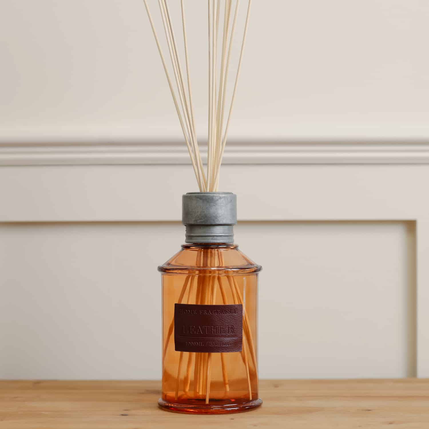 Vintage Leather Large Reed Diffuser - 1000ml – Silver Mushroom