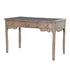 Reclaimed wood writing desk with drawers.