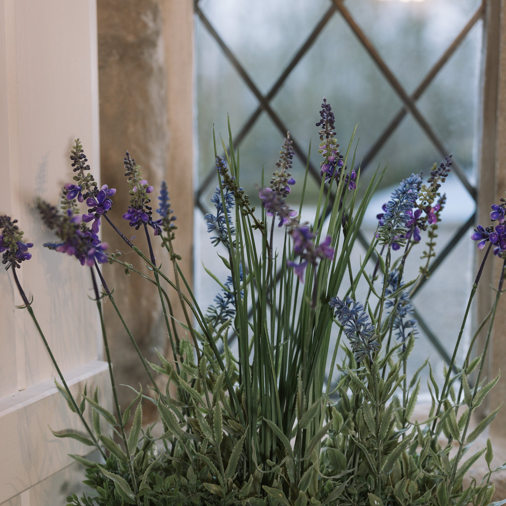 faux lavender plant in pot Faux Lavender Plant in pot – Silver Mushroom