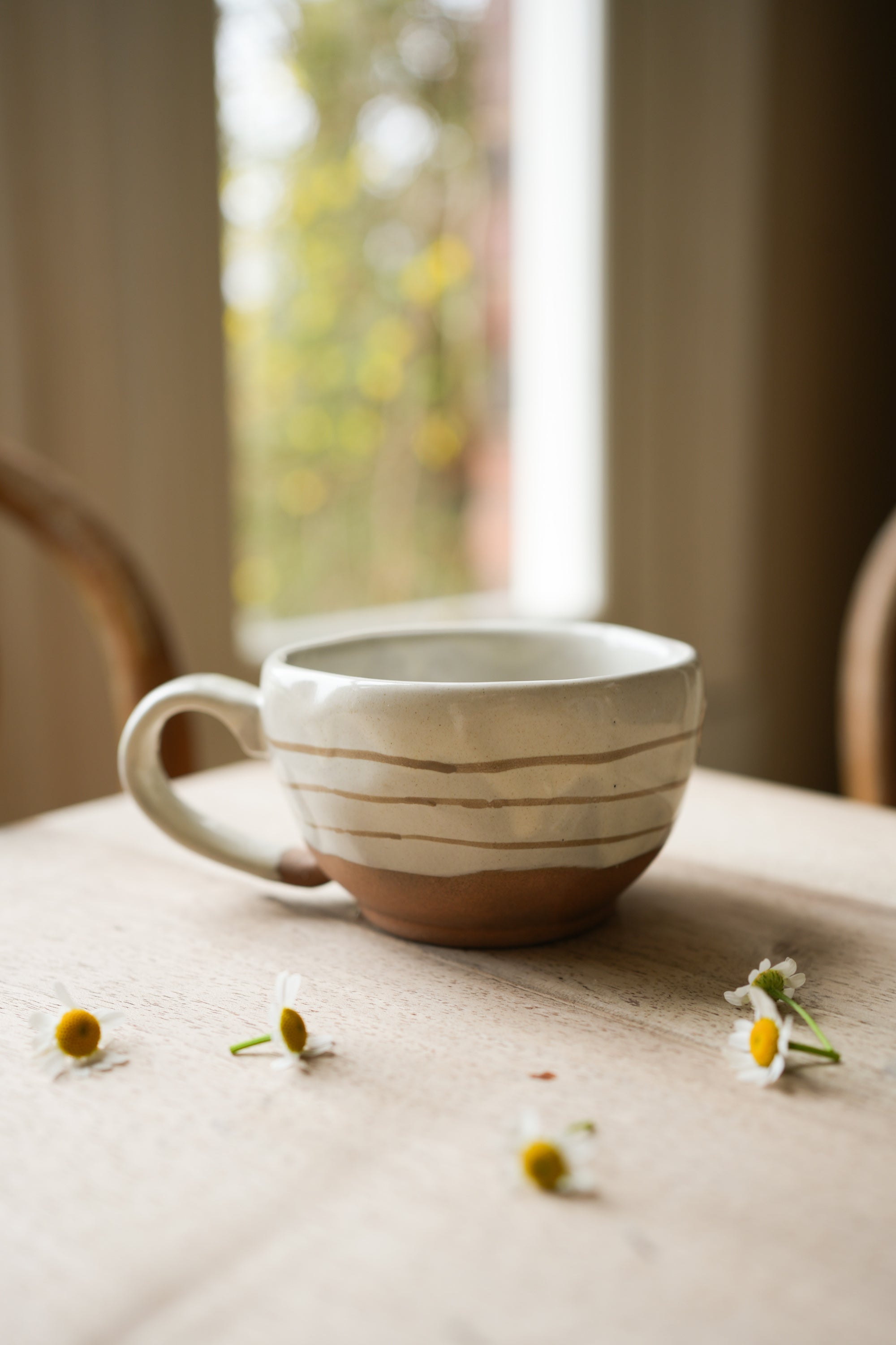 Hand Painted Stripe Cove Mug