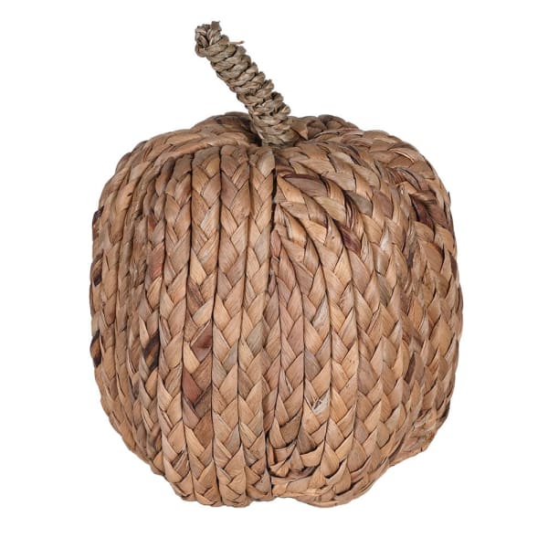 Natural woven pumpkin decoration.
