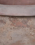 weathered terracotta finish.