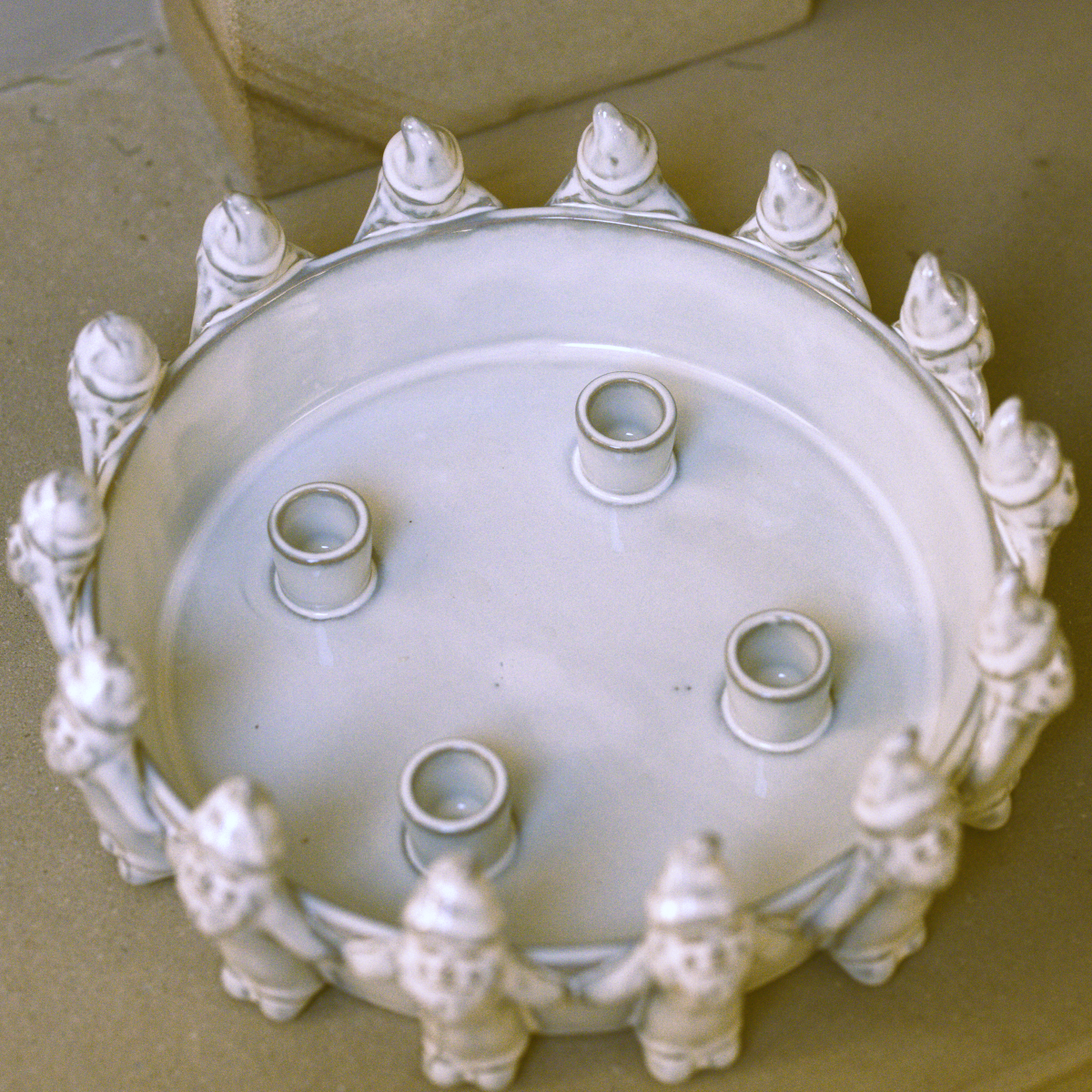 Santa Ceramic Candle Holder