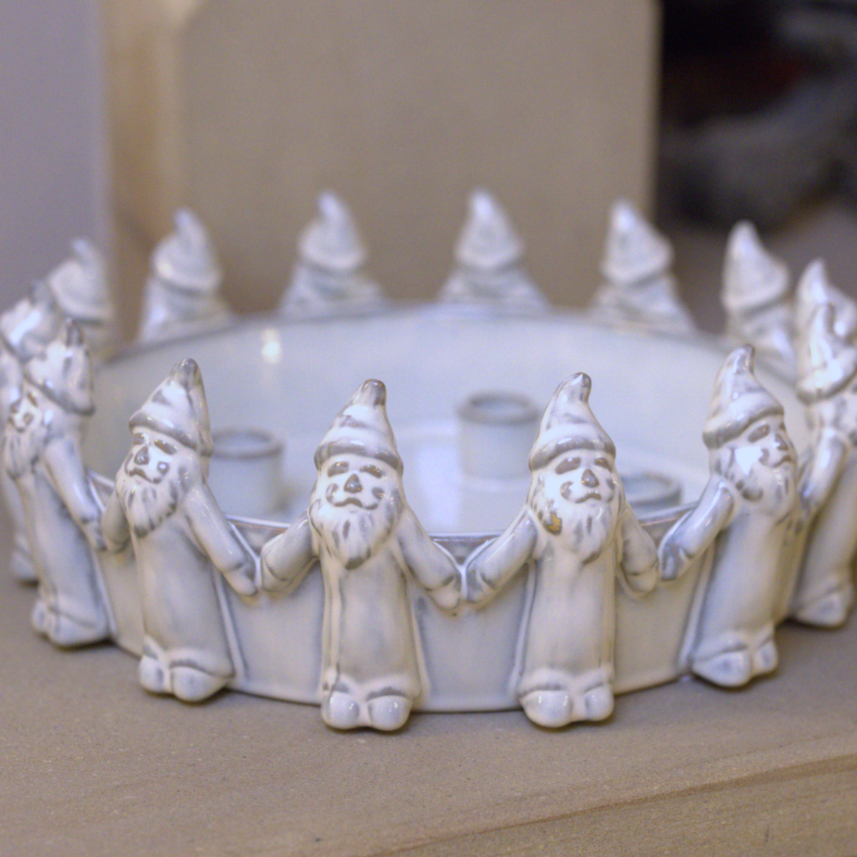 Santa Ceramic Candle Holder