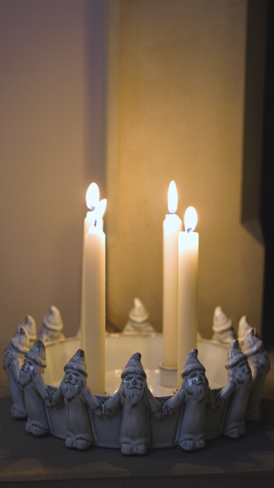 Santa Ceramic Candle Holder