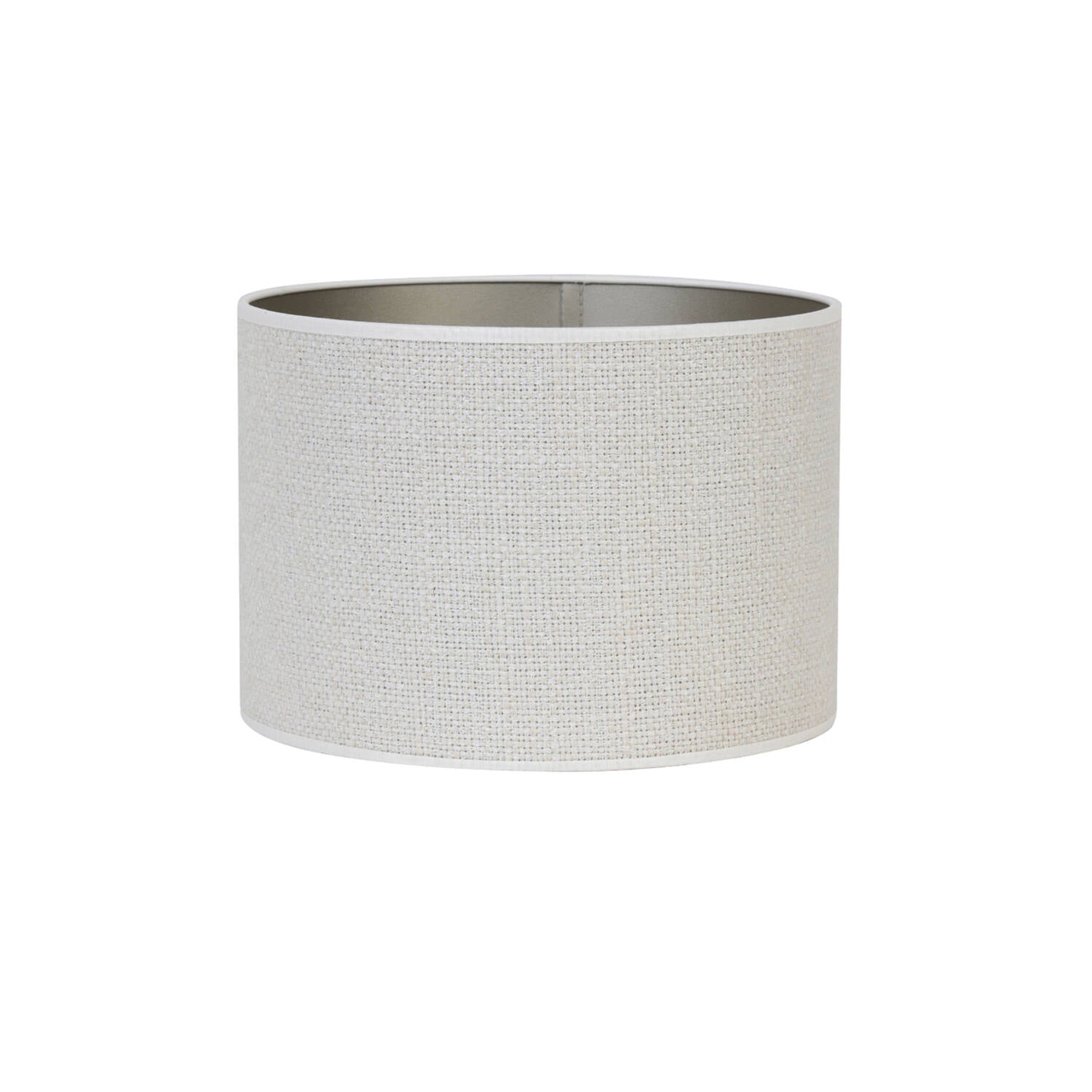 Off white textured lamp shade.