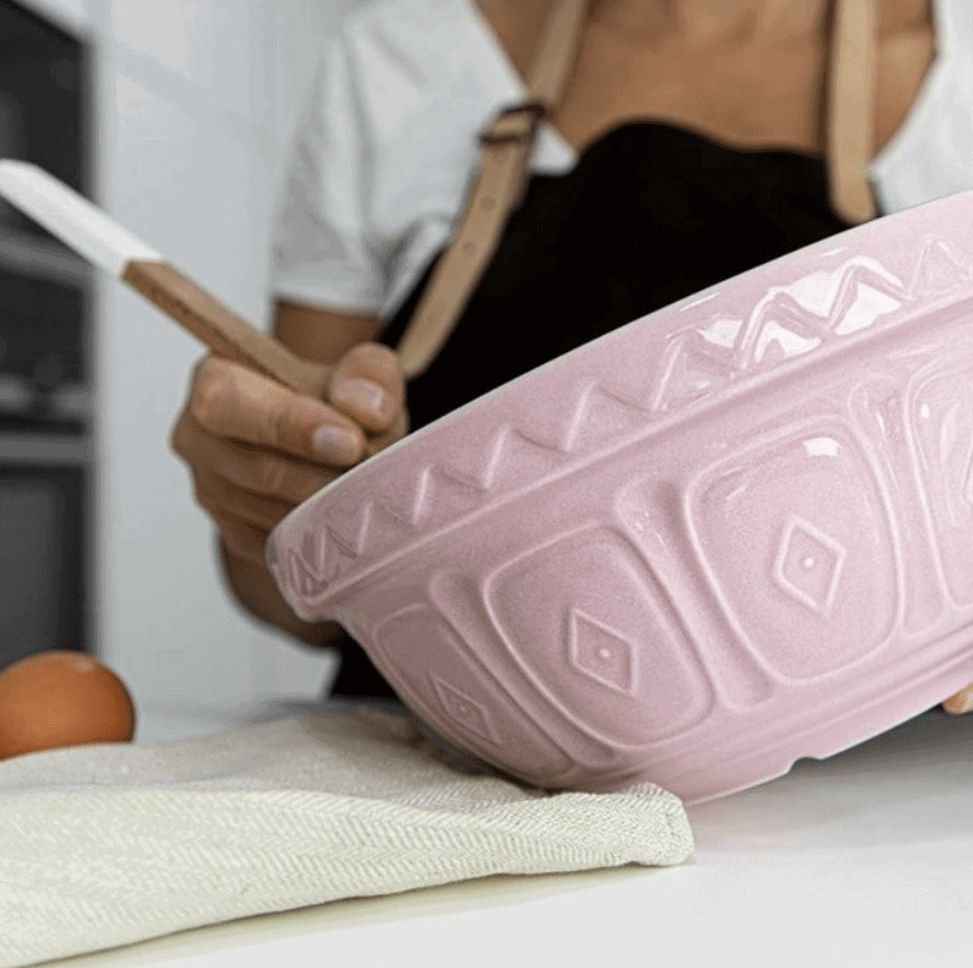 pink mason cash mixing bowl