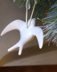 White Ceramic Swallow Christmas Tree Decoration