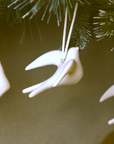 White Ceramic Swallow Christmas Tree Decoration