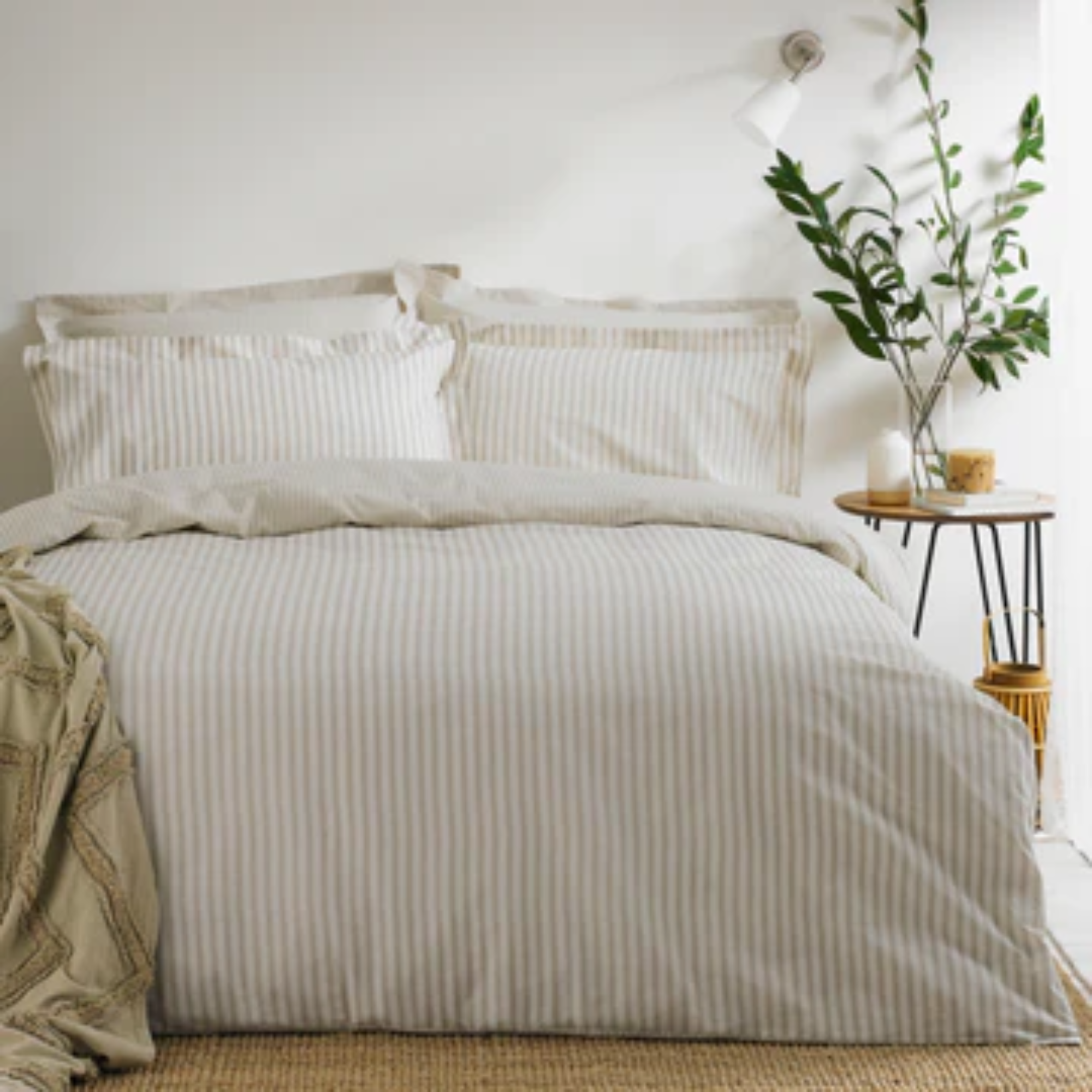 Olin Stripe 100% Cotton Duvet Cover Set