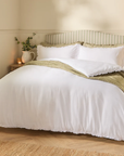 Tilly Cotton Ruffle Duvet Cover Set - White