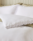 Tilly Cotton Ruffle Duvet Cover Set - White