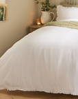 Tilly Cotton Ruffle Duvet Cover Set - White
