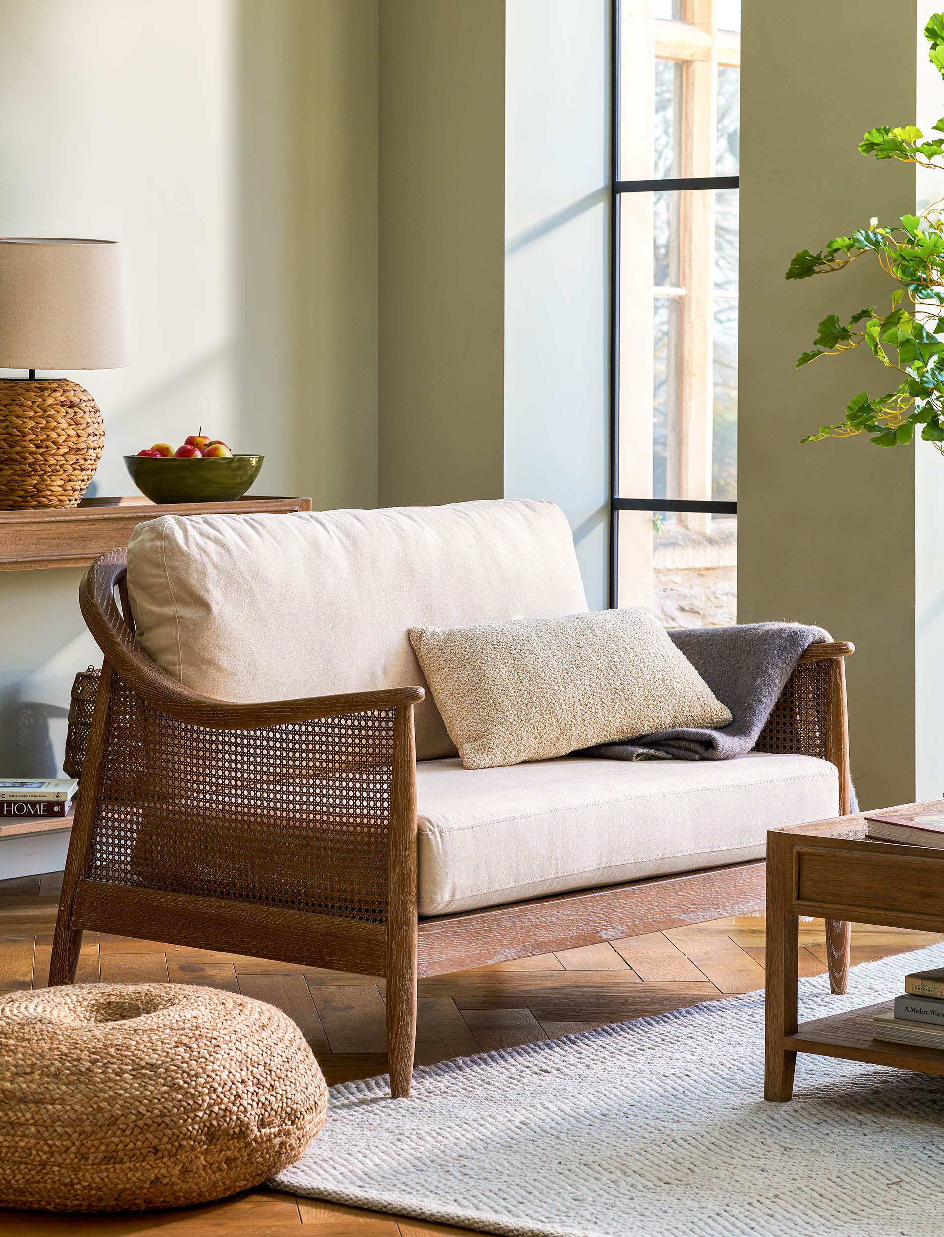Willow Rattan 2 Seat Sofa