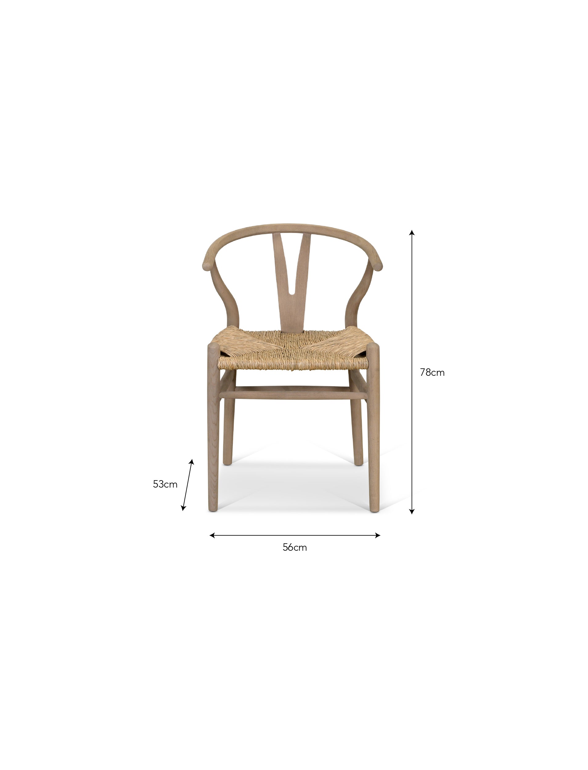 Boone Lime Wash Wishbone Dining Chairs - Set of 2