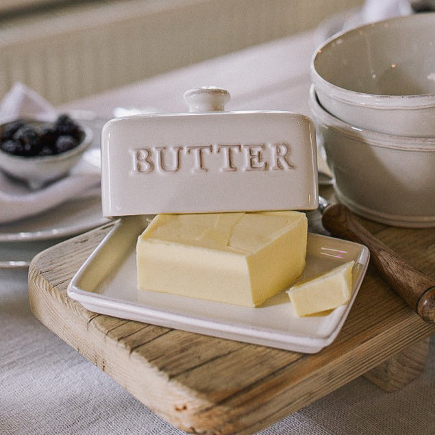 St Ives Embossed Butter Dish