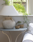 Stoneware Lamp Amphora with Cream Shade