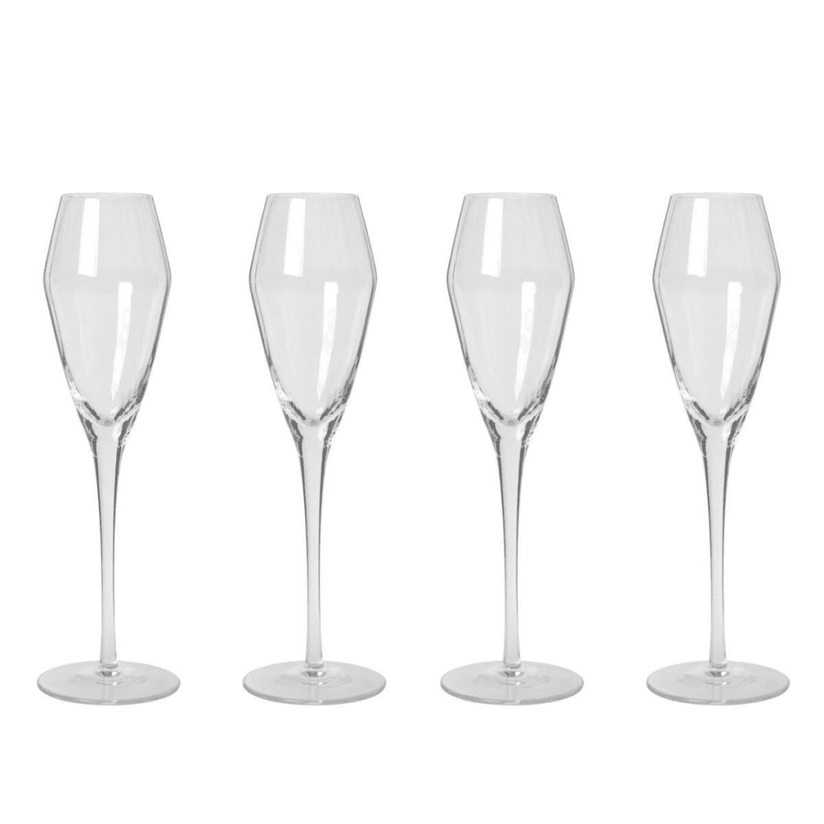 Broste Copenhagen Sandvig Clear Champagne Glass - Set of 4