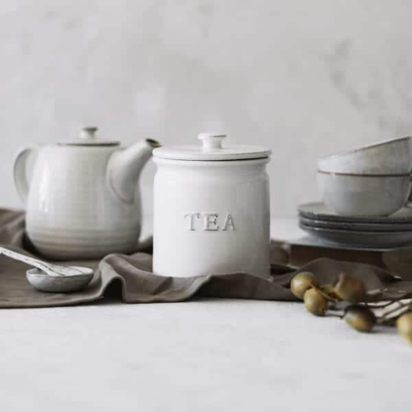 Silver Mushroom Sanctuary Tea, Coffee & Sugar Jars
